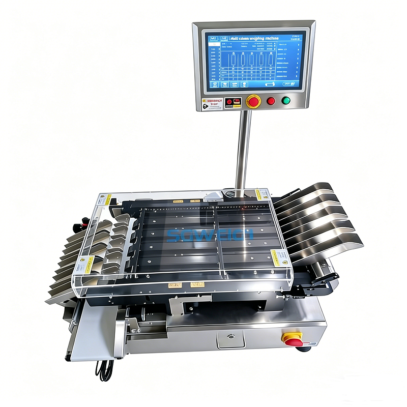 5-lane strip checkweigher for food industry